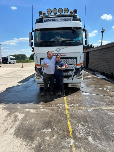 Chris and a colleague providing professional commercial vehicle cleaning