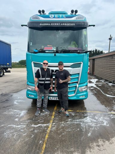 Chris and the team with a freshly cleaned truck